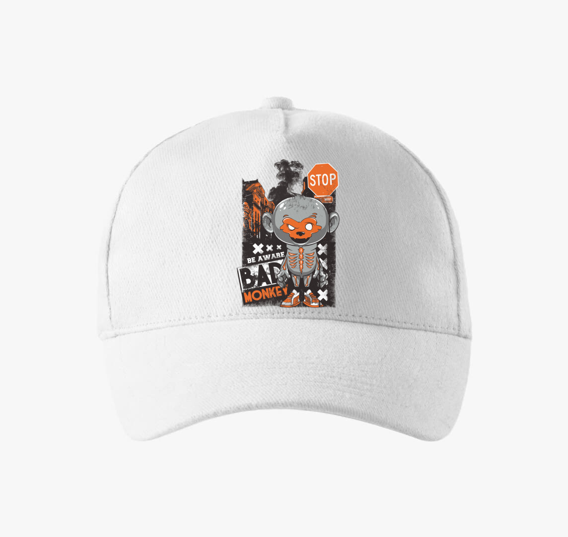 Bad monkey - Rossz majom baseball sapka — Fehér