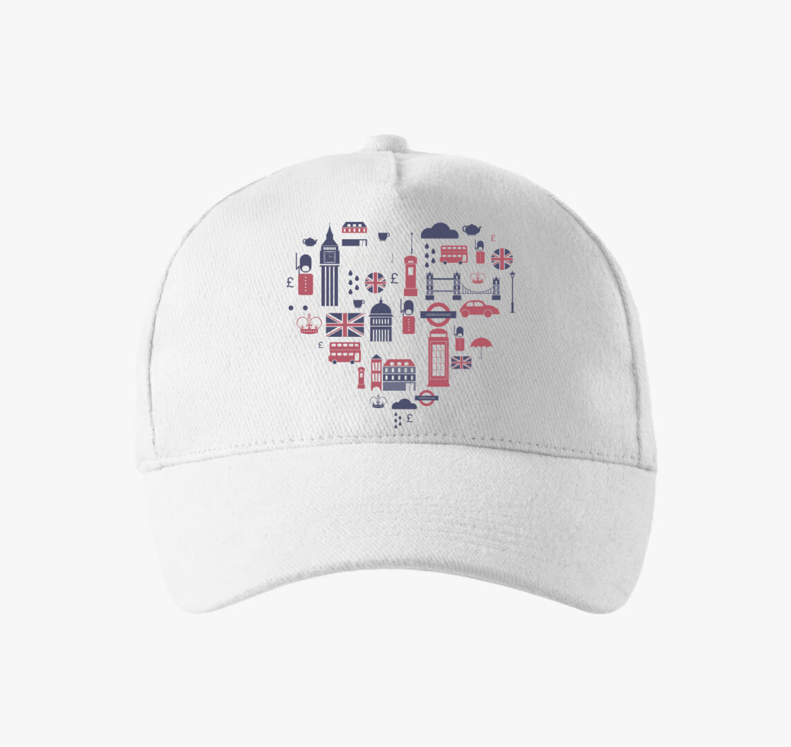 London 2.0 baseball sapka — Fehér