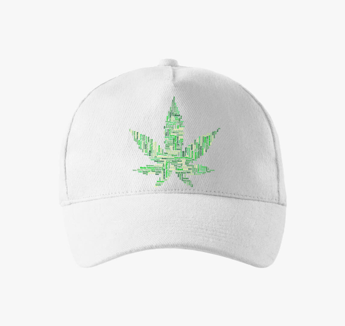 Cannabisos baseball sapka — Fehér
