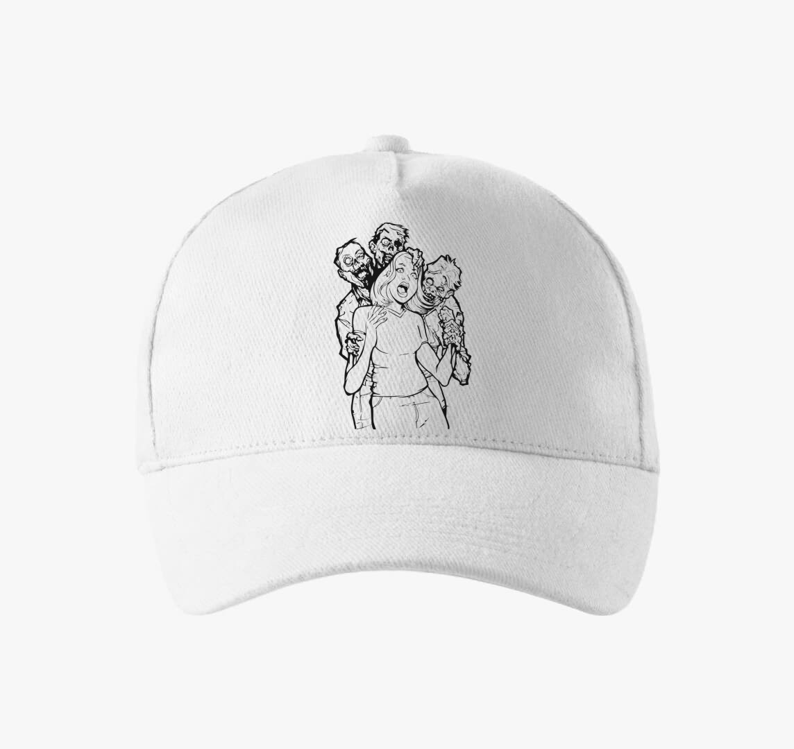 Zombitámadás baseball sapka — Fehér