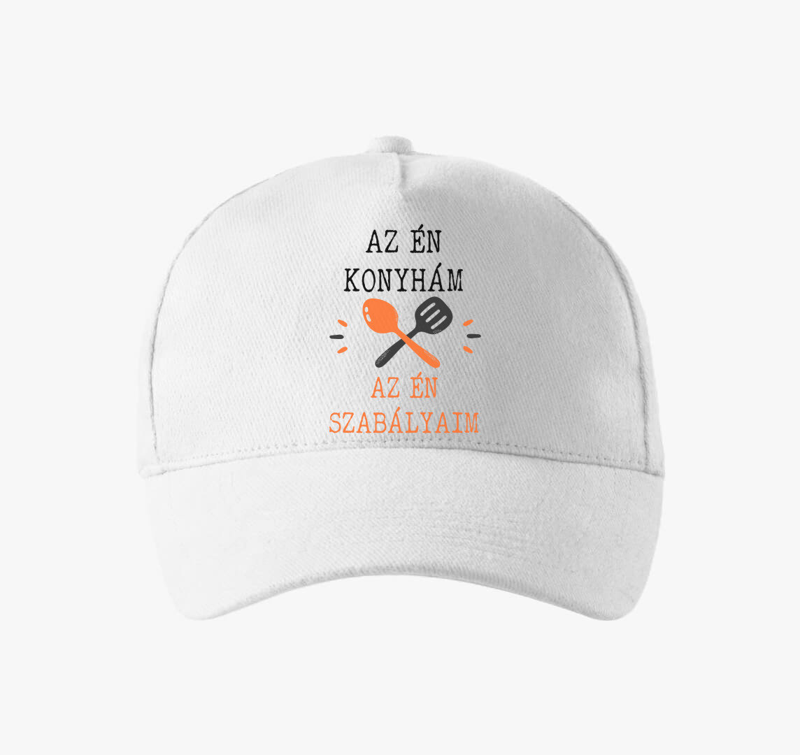 Én konyhám, én szabályaim baseball sapka — Fehér