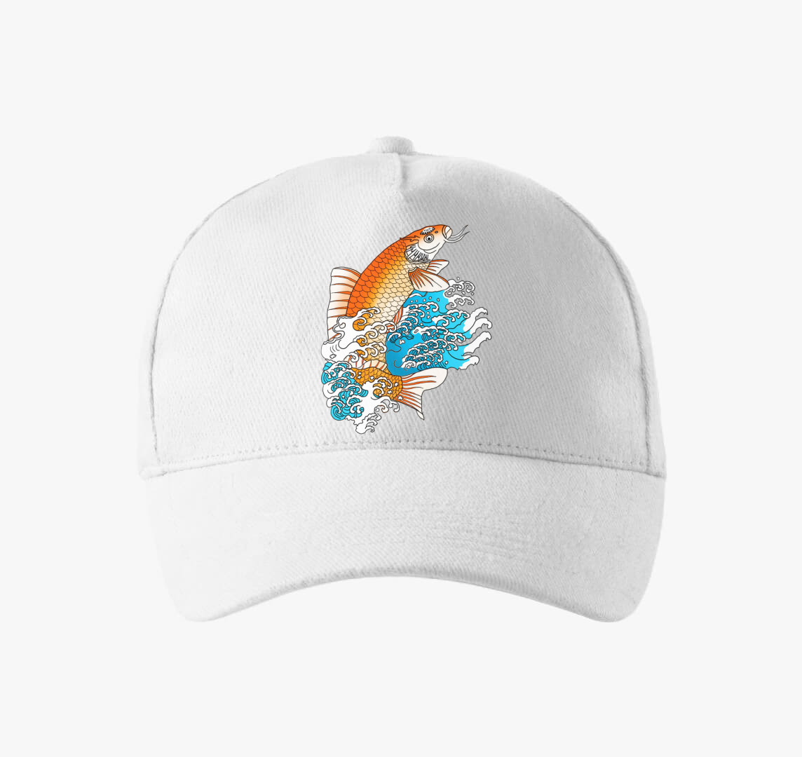 Koi halas 2.0 baseball sapka — Fehér