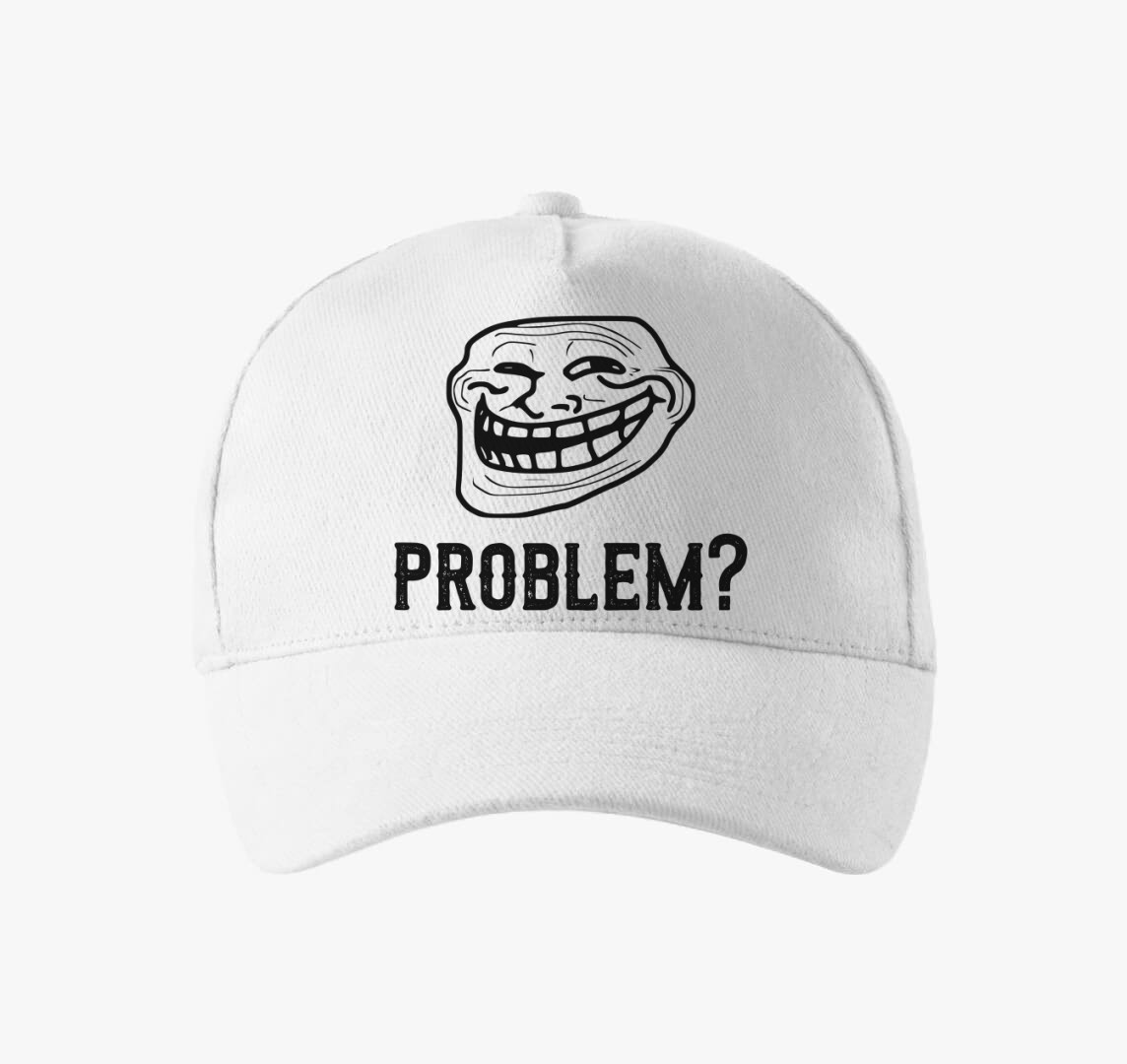 Troll Face baseball sapka — Fehér