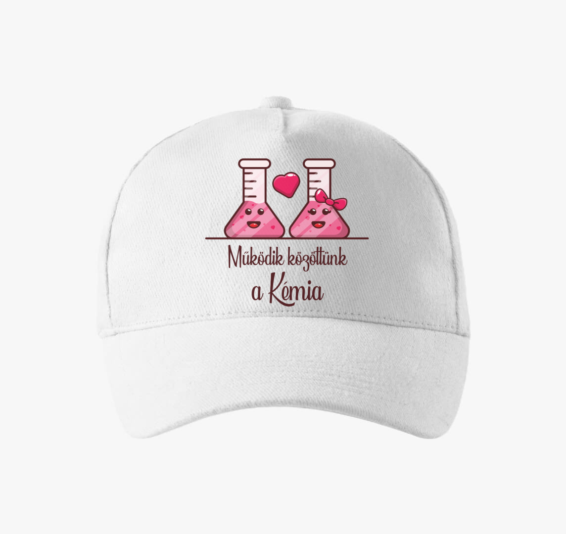Kémcsöves Valentin napi baseball sapka — Fehér