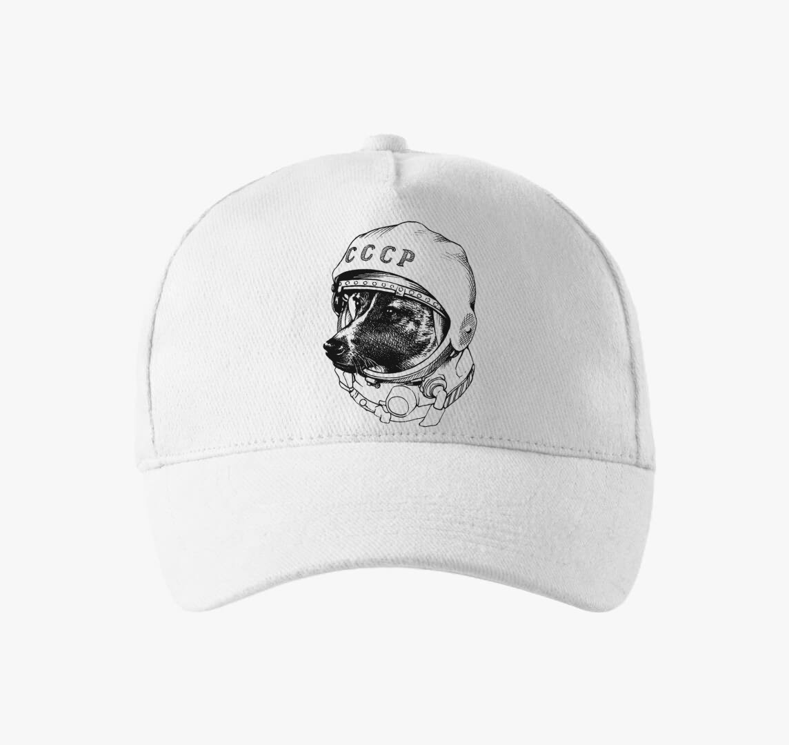 Lajka kutyás baseball sapka — Fehér