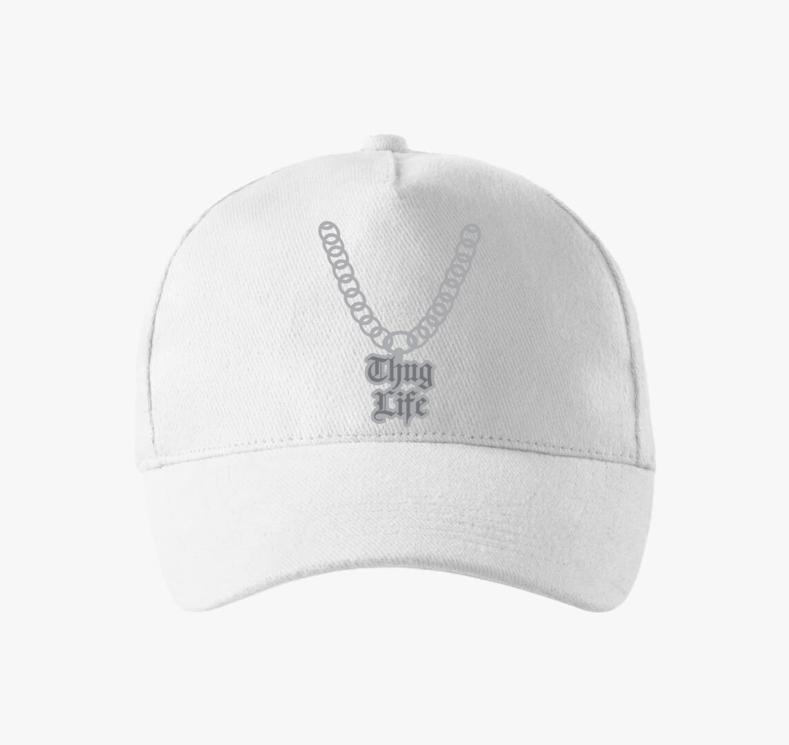 Thug Life nyaklánc baseball sapka — Fehér