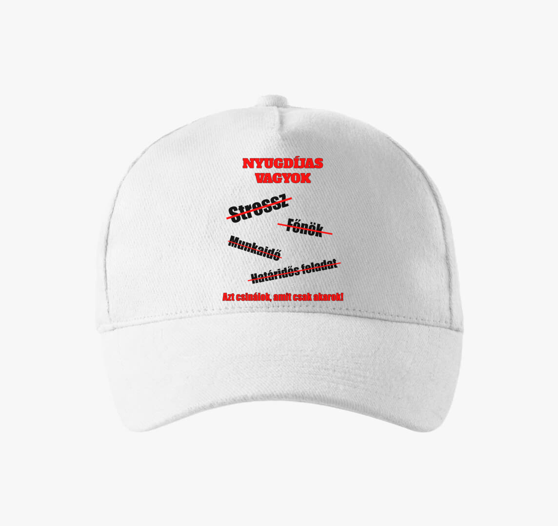 Nyugdíjas baseball sapka — Fehér