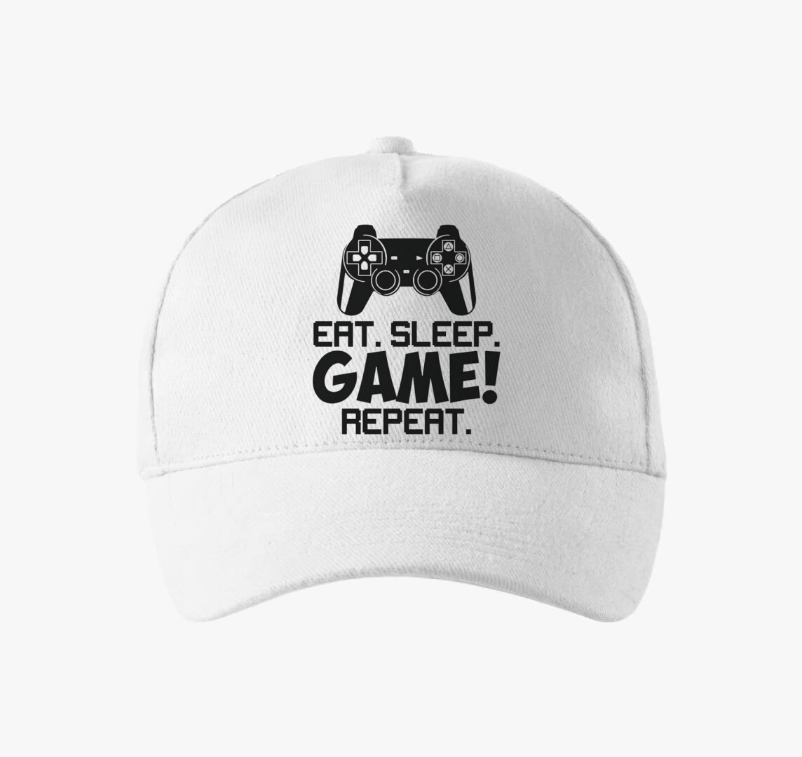 Vérbeli gamer baseball sapka — Fehér