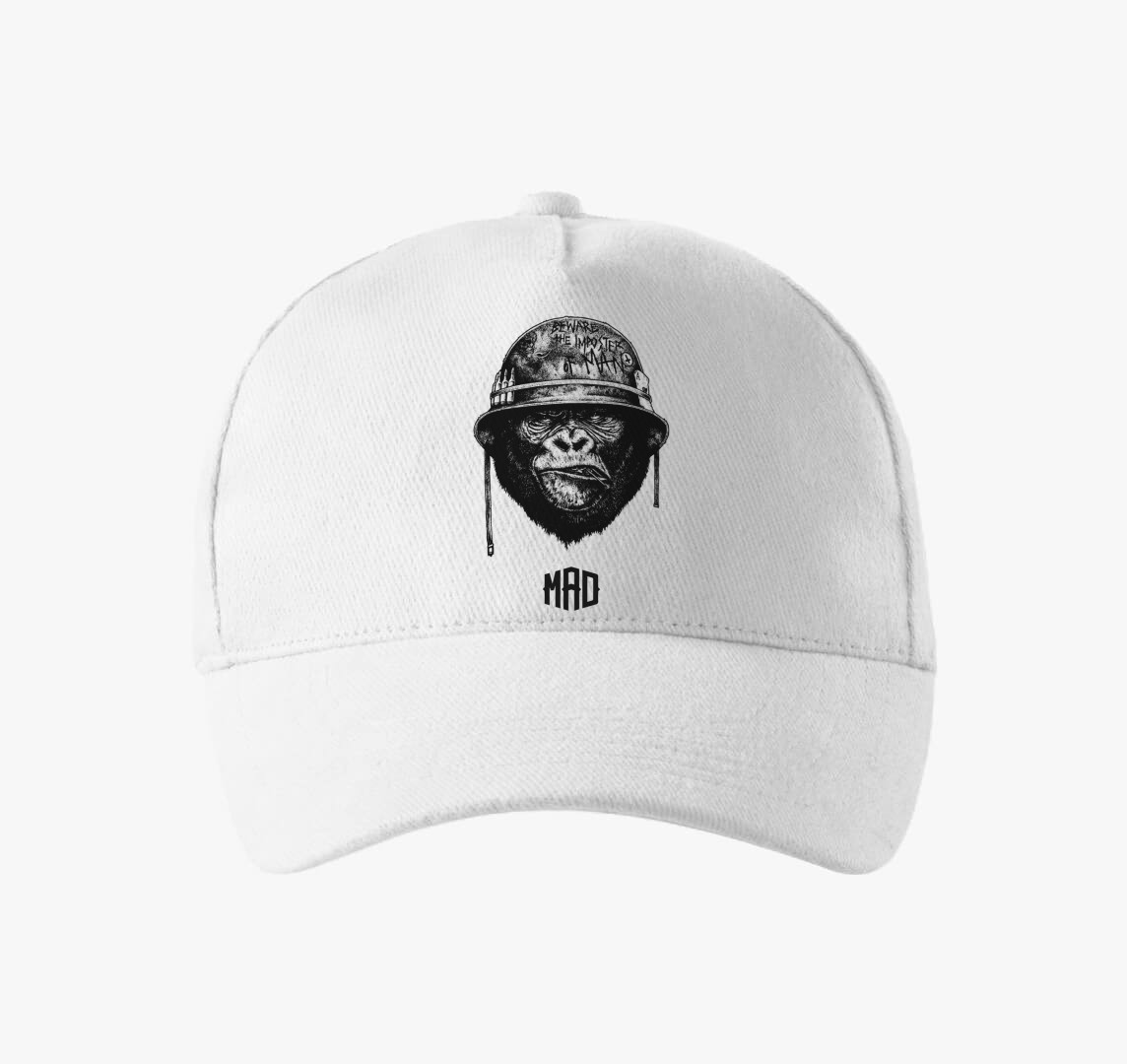 WAR-MAD baseball sapka — Fehér
