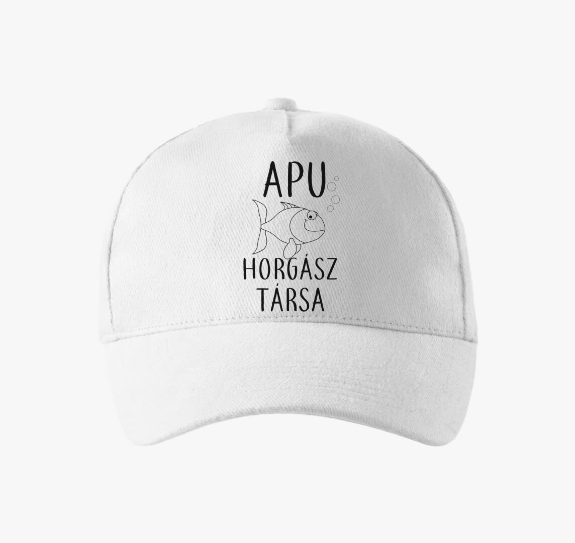 Apu horgász társa-gyerek baseball sapka — Fehér