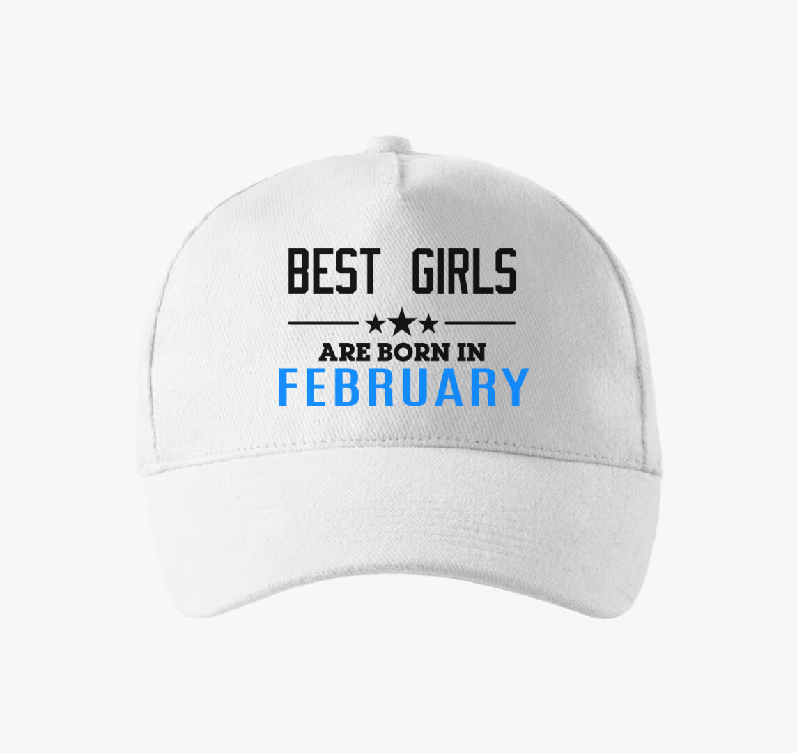 Best girls born (választható hónap) baseball sapka — Fehér