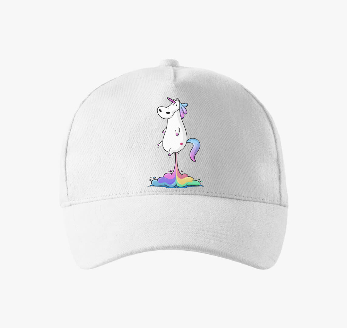 Unikornis puki baseball sapka — Fehér