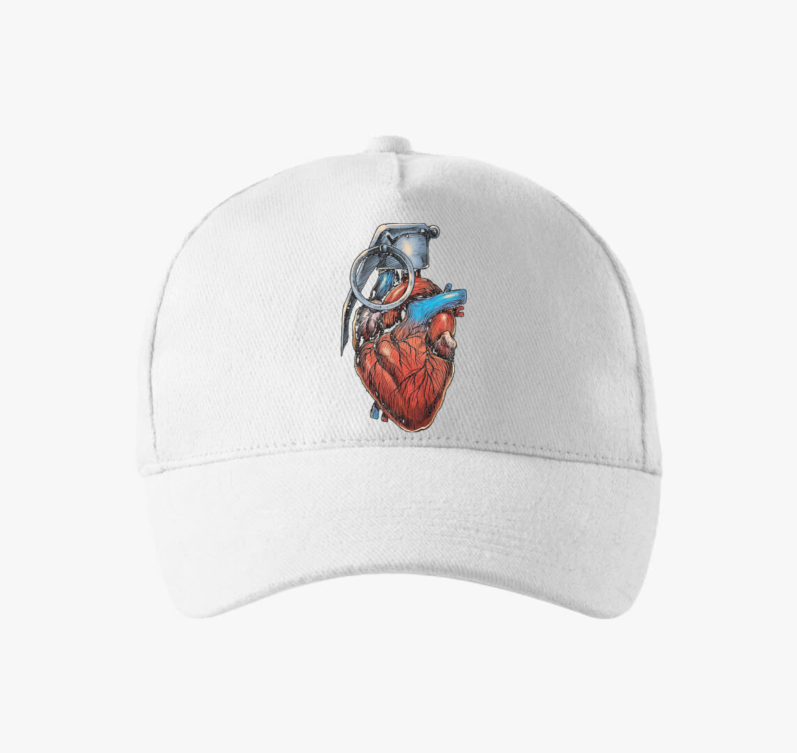 Heart Bomb baseball sapka — Fehér