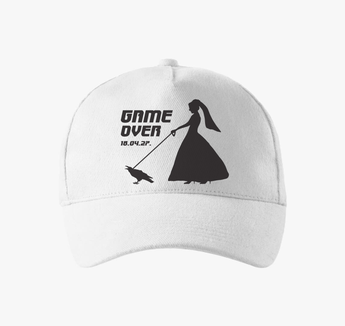 Game Over 2 baseball sapka (női/férfi változatban!) — Fehér