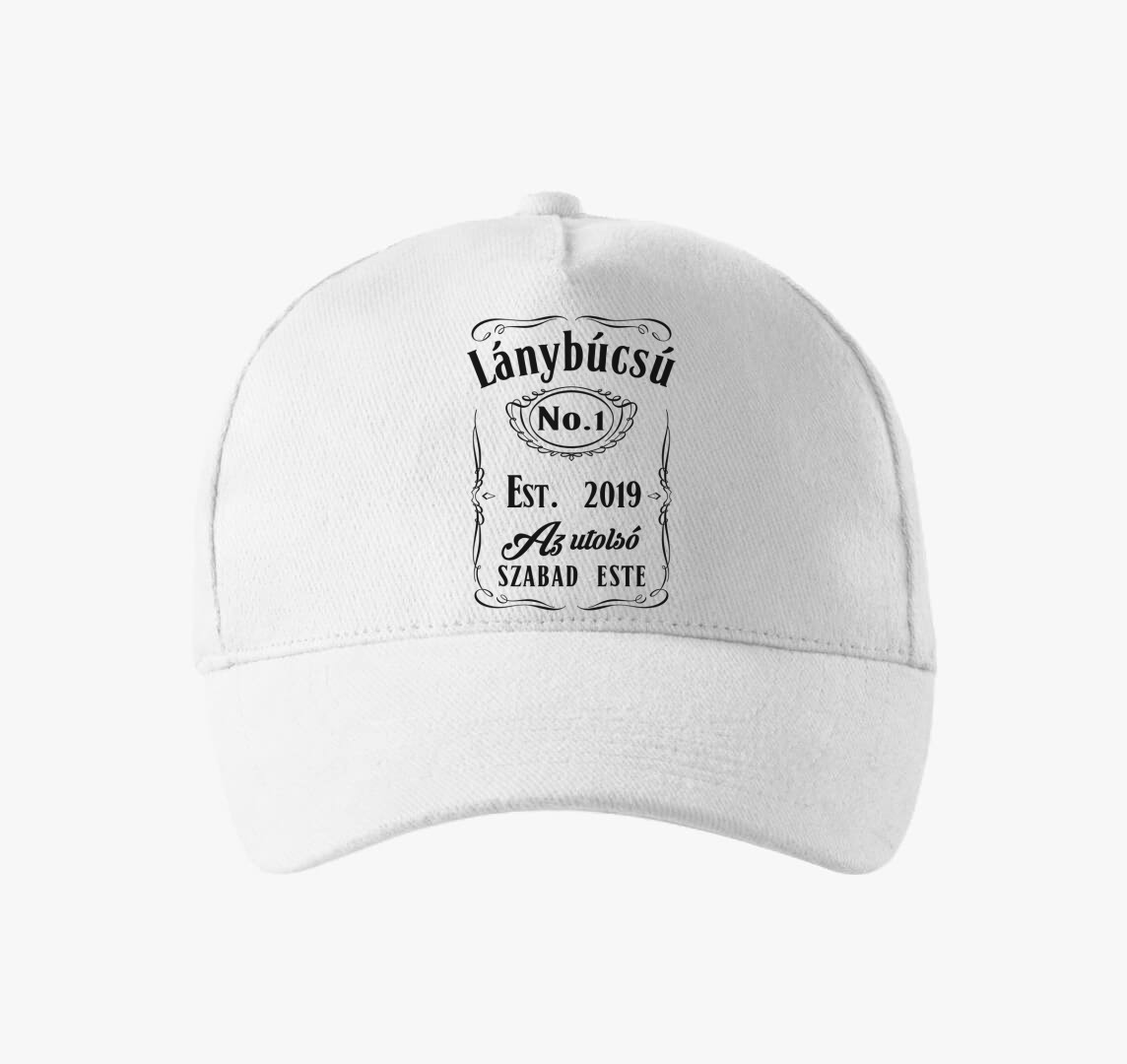 Lánybúcsú Jack Daniels baseball sapka — Fehér