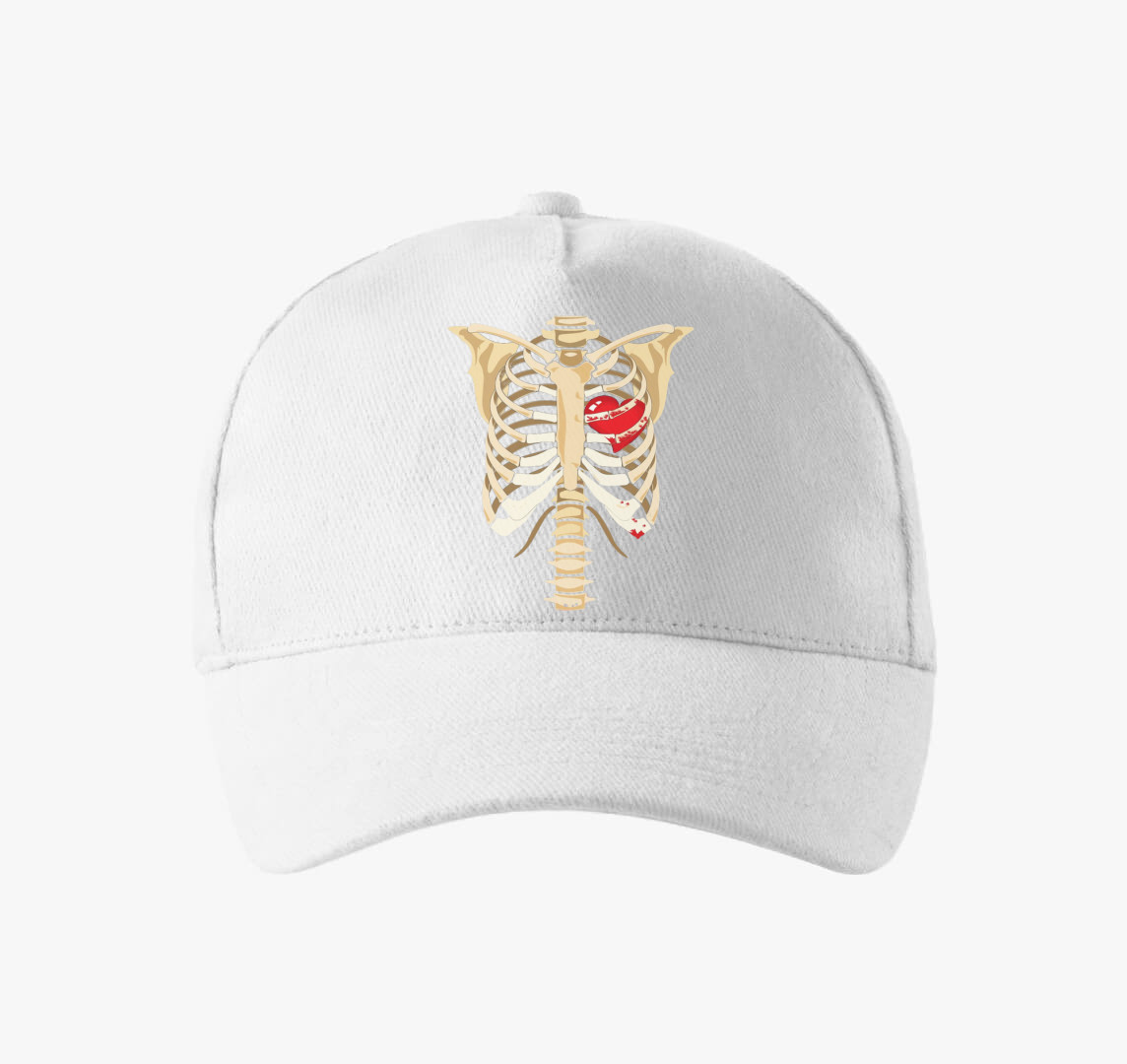 Csontváz baseball sapka — Fehér