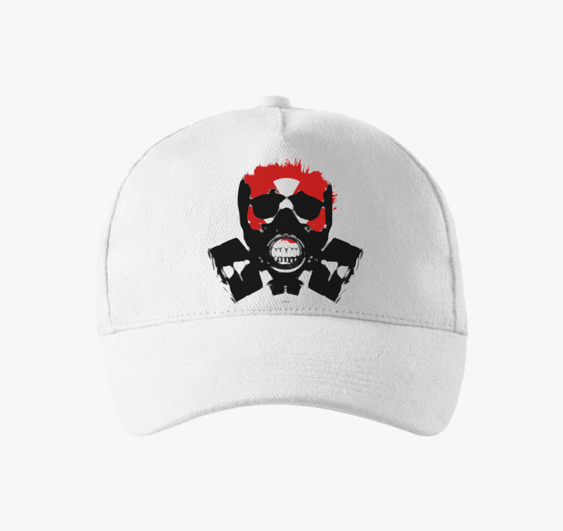 Gasmask baseball sapka — Fehér