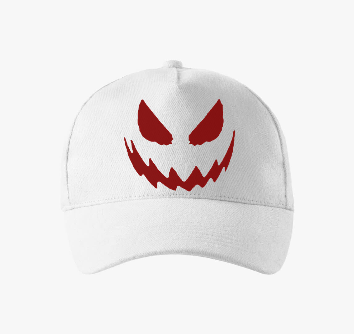 Halloween smile baseball sapka — Fehér
