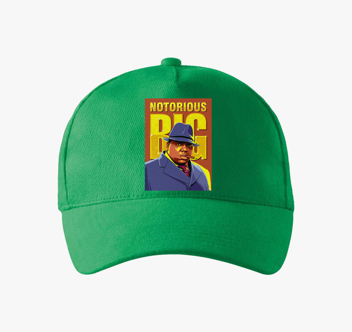 The Notorious B.I.G. baseball sapka — Fűzöld