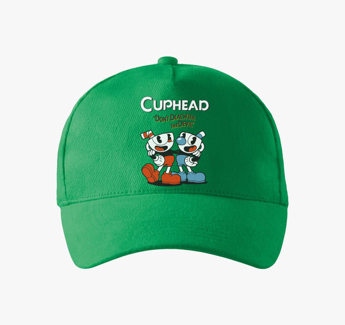 Cuphead - Don't deal with the devil baseball sapka — Fűzöld