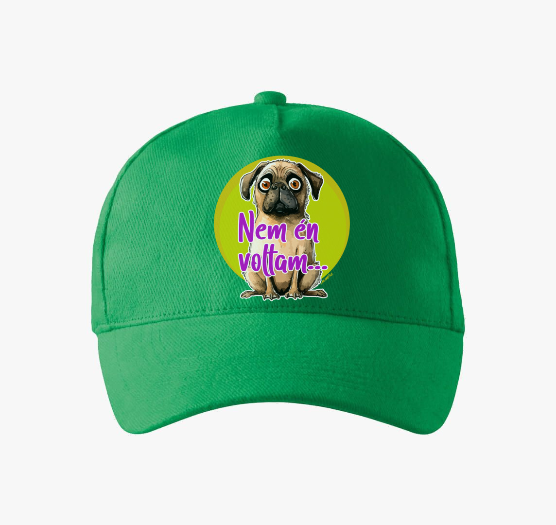 Mopsz kutya baseball sapka — Fűzöld