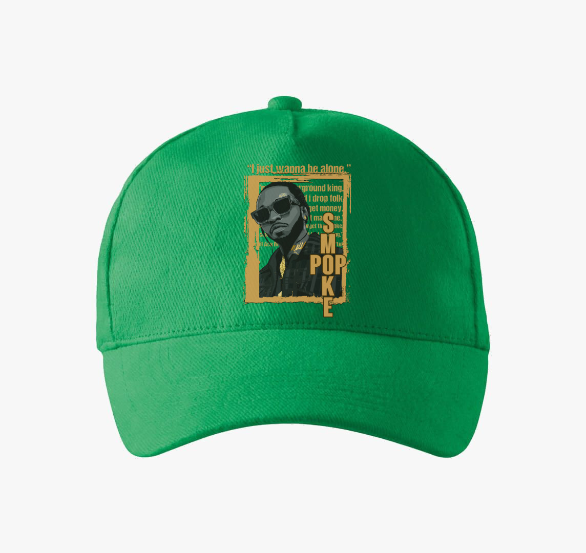 Pop Smoke rapper baseball sapka — Fűzöld