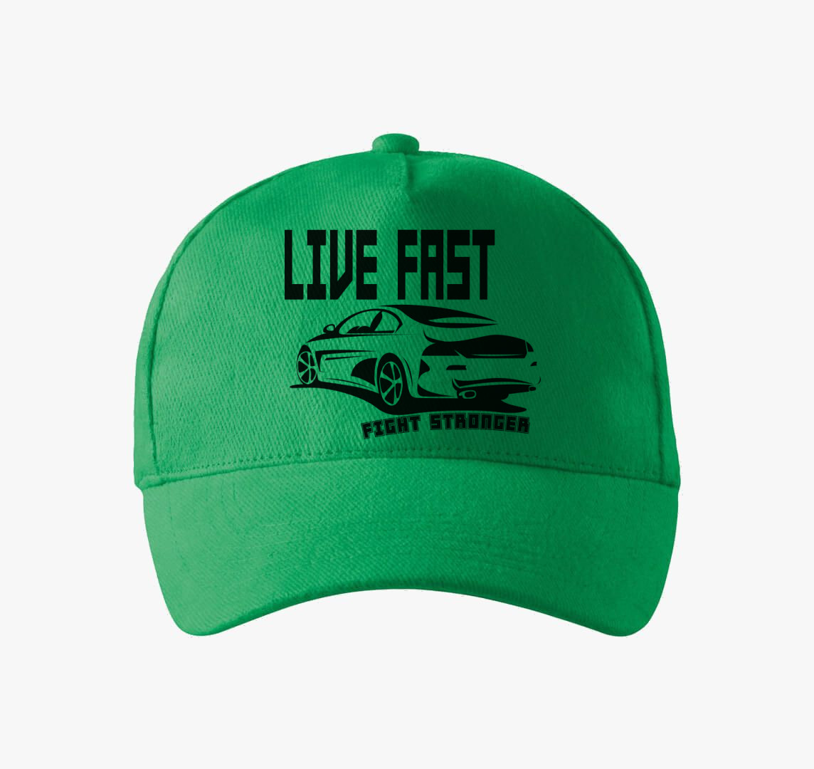 Live fast baseball sapka — Fűzöld