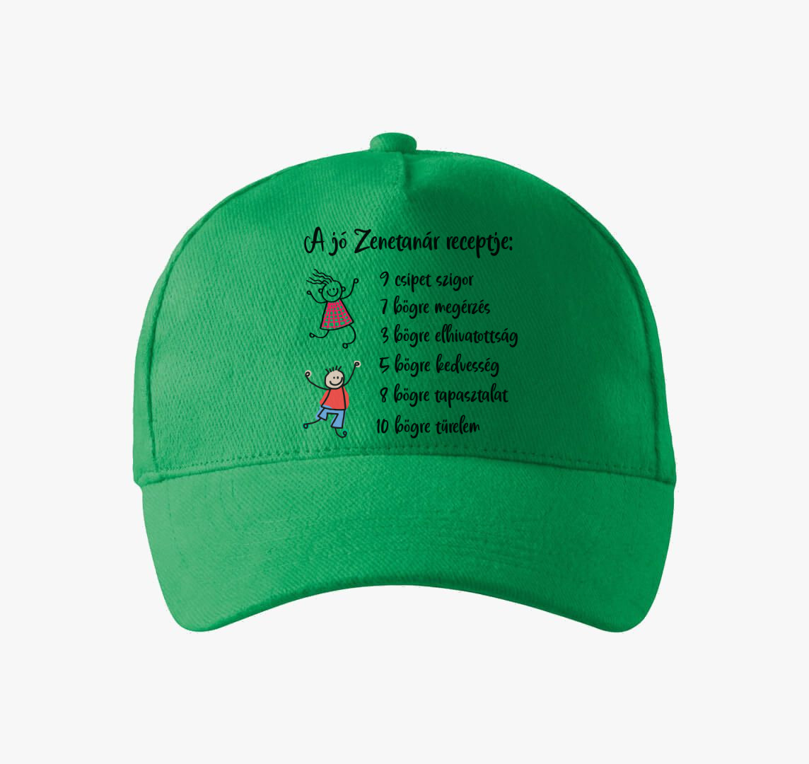 Zenetanár baseball sapka — Fűzöld