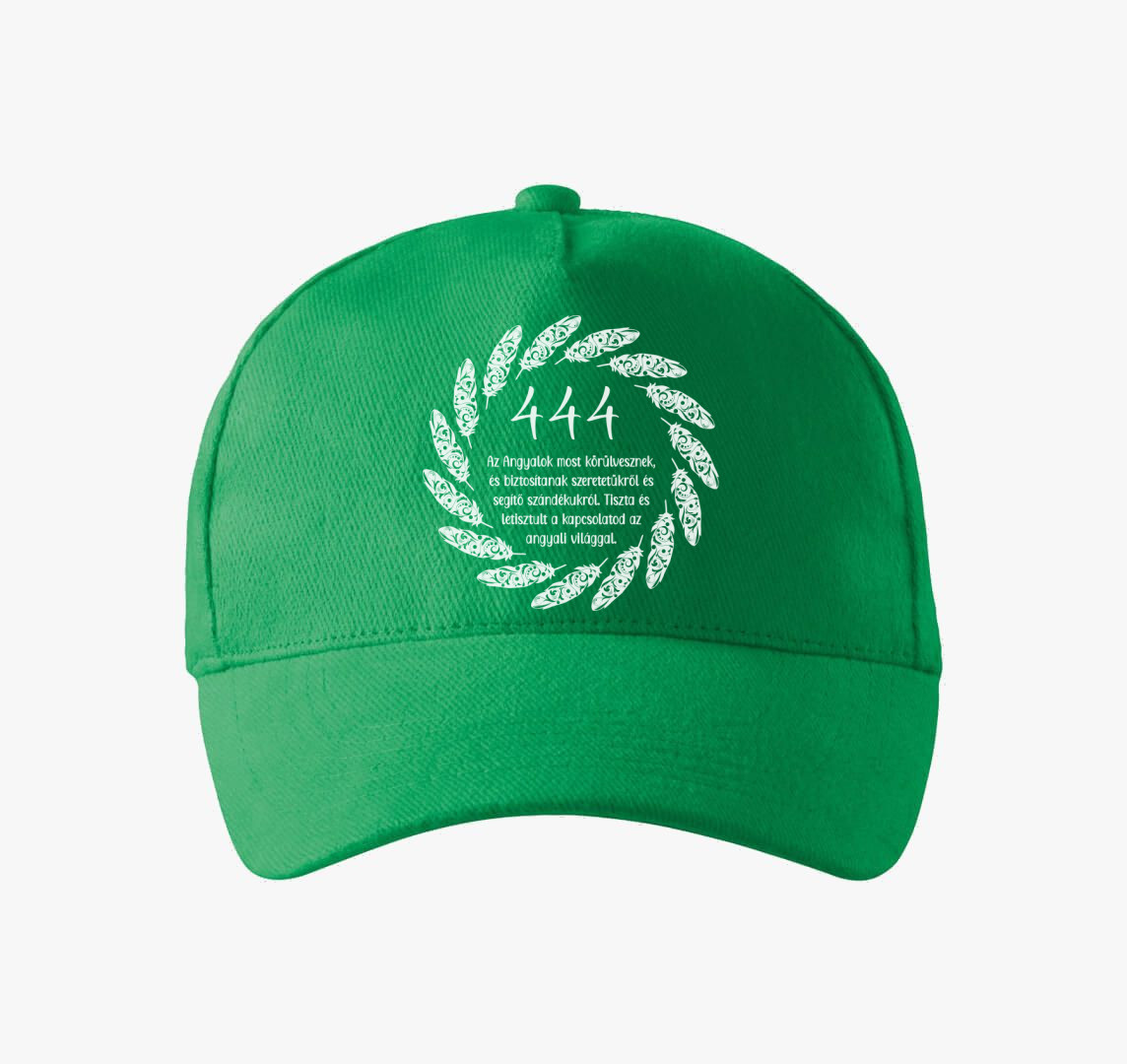 444 angyali szám baseball sapka — Fűzöld
