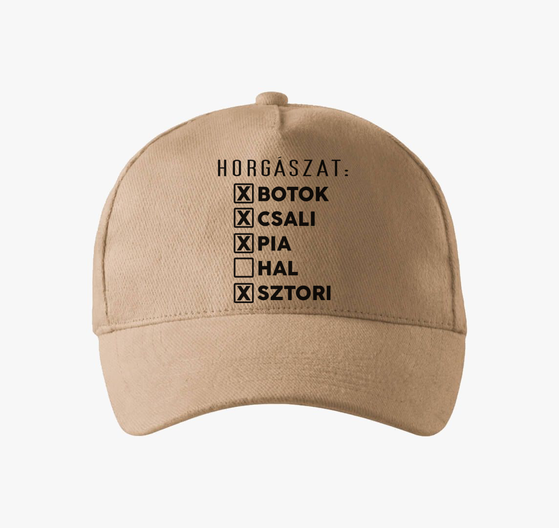 Horgász lista baseball sapka — Homok