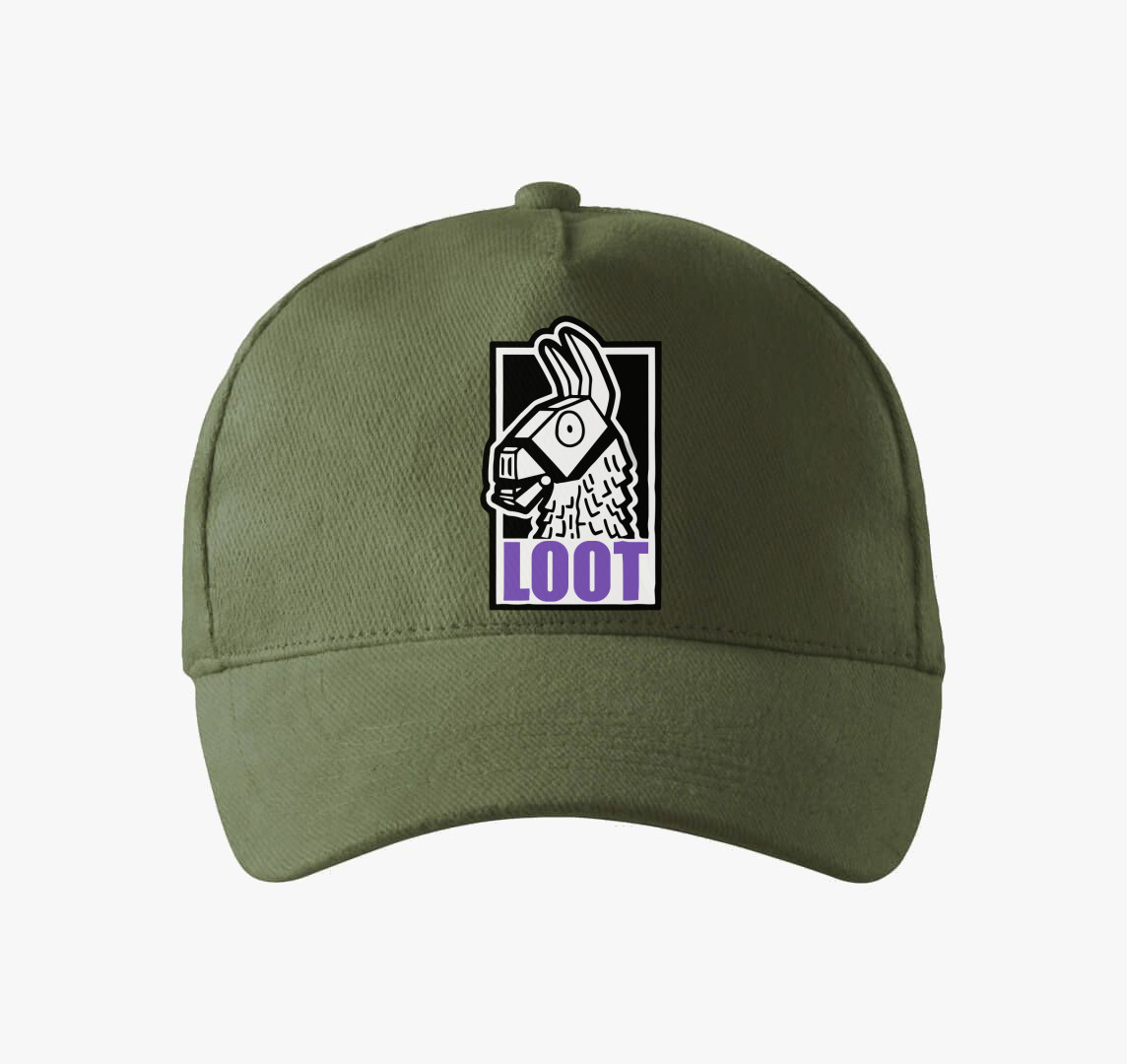 Fornite Loot purple baseball sapka — Khaki