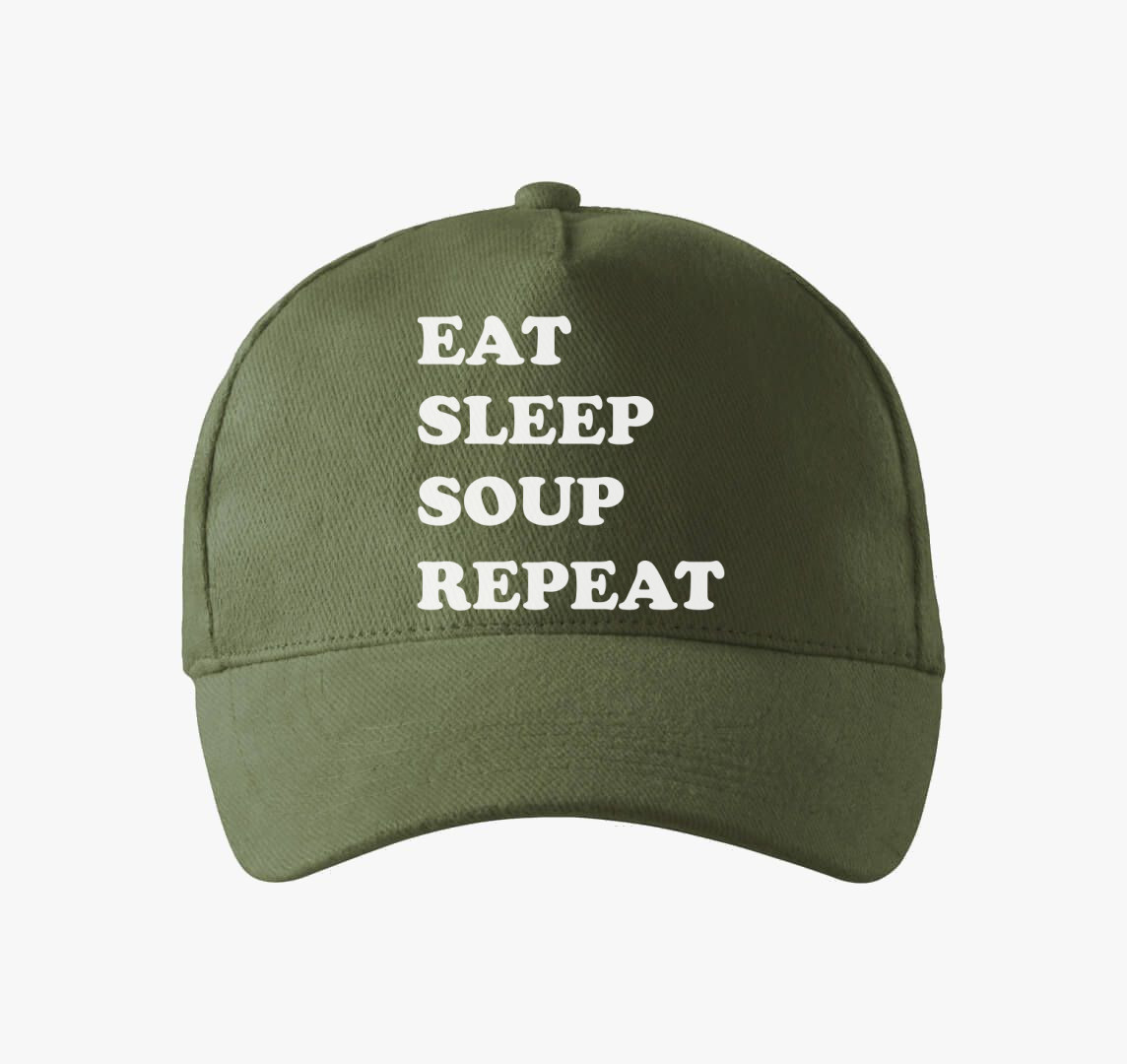 EAT SLEEP SOUP baseball sapka — Khaki