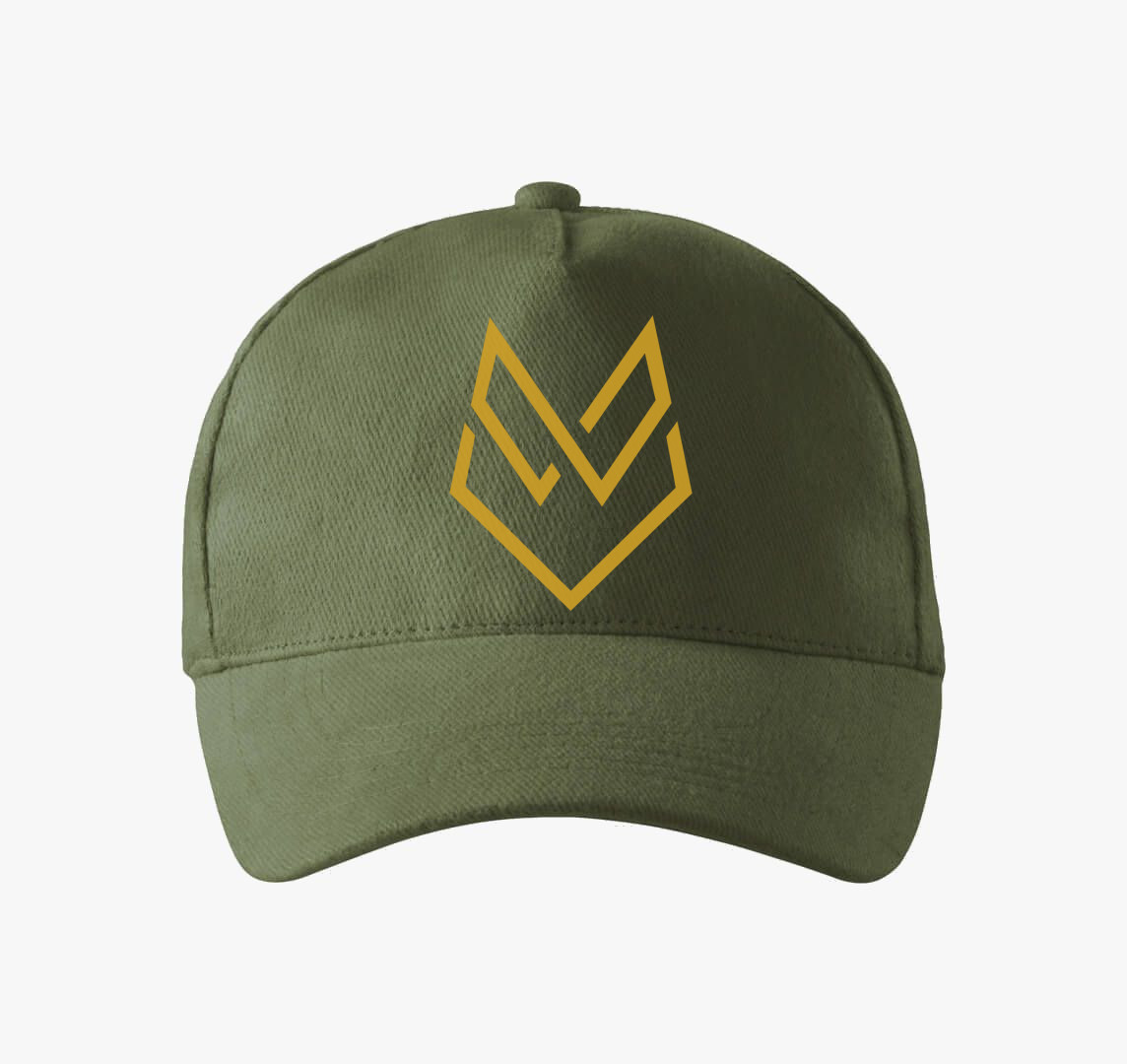 Farkas fej absztrakt divat baseball sapka — Khaki