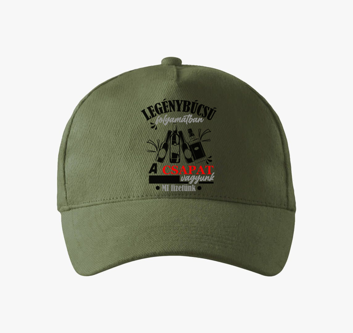 Legénybúcsús Csapat baseball sapka — Khaki