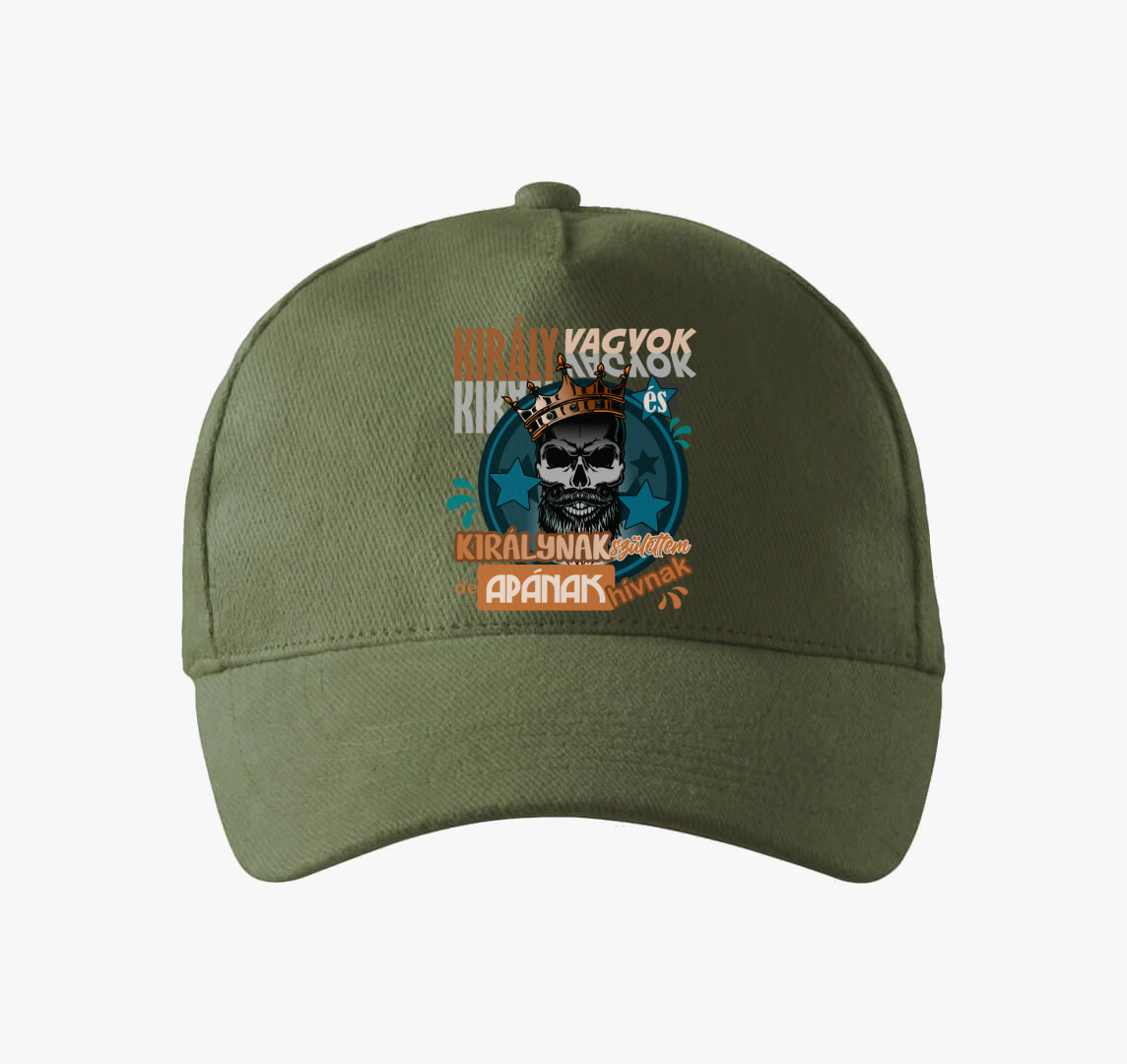 Király Apa mintás baseball sapka — Khaki