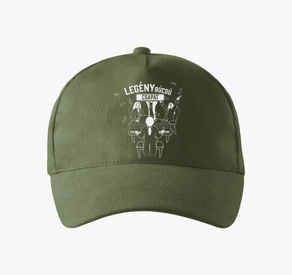 Legénybúcsú csapat zenés baseball sapka — Khaki