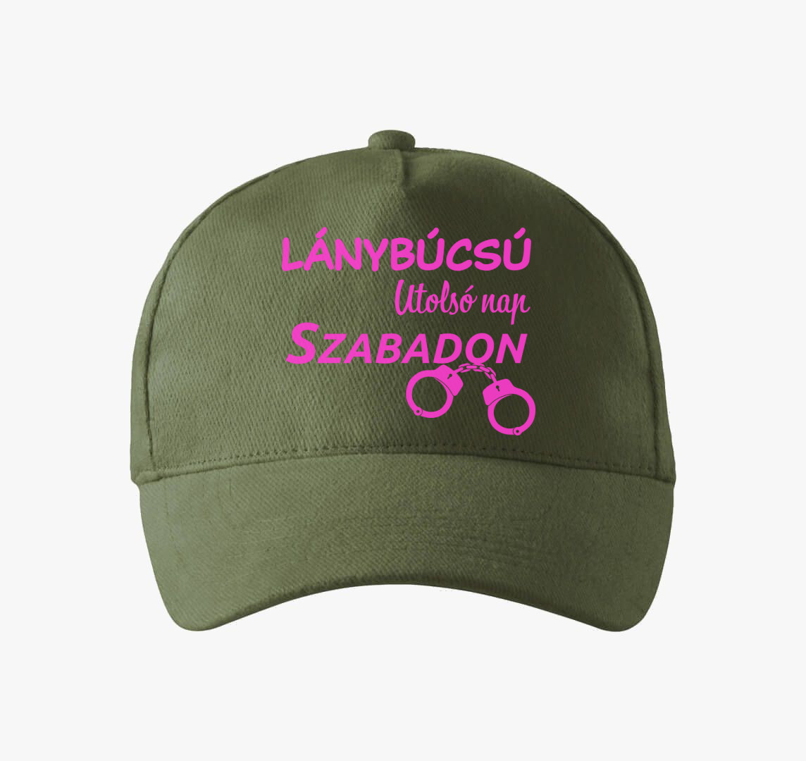 Lánybúcsú utolsó nap szabadon baseball sapka — Khaki