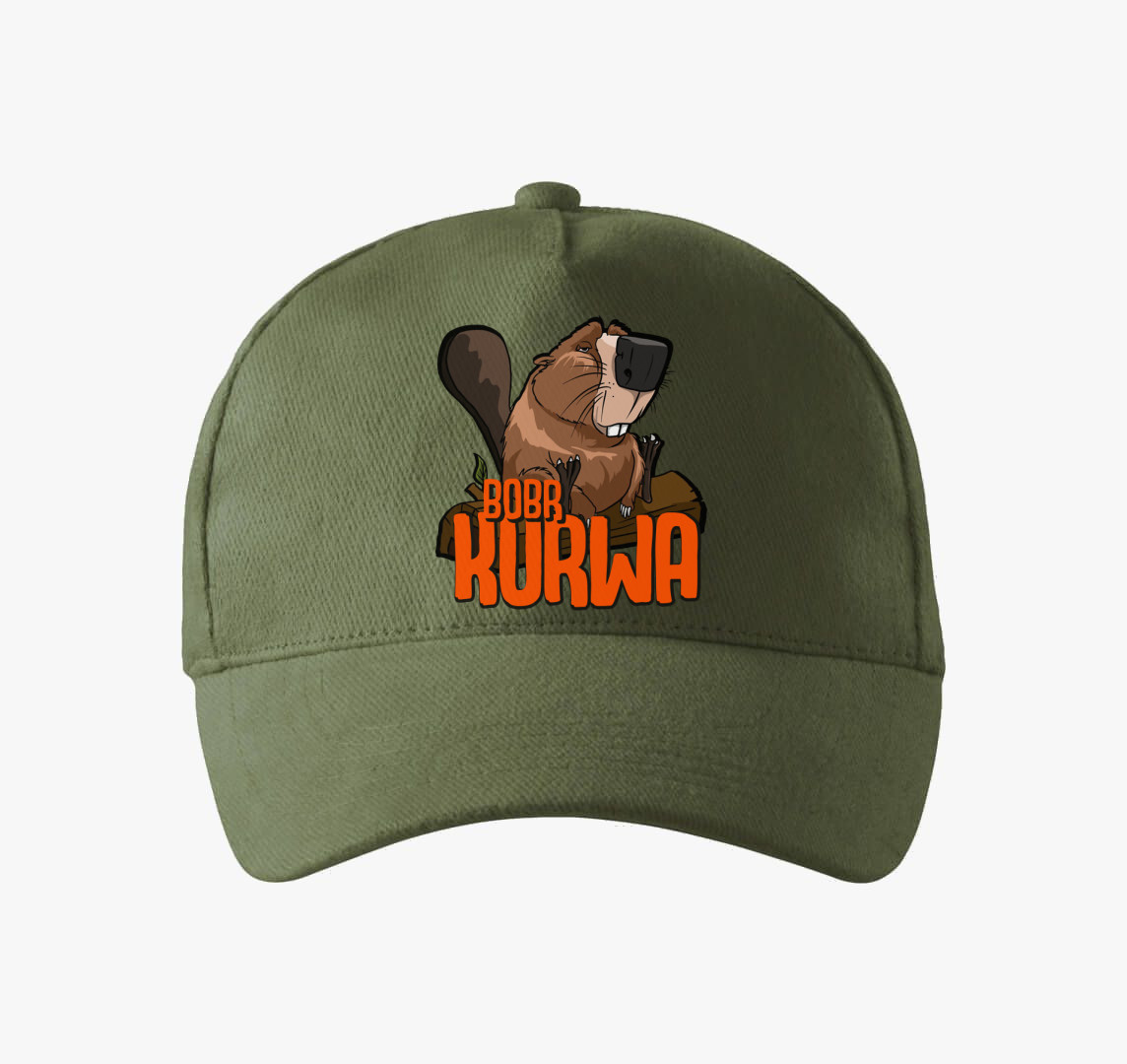 Bobr Kurwa vicces mém baseball sapka 2 — Khaki