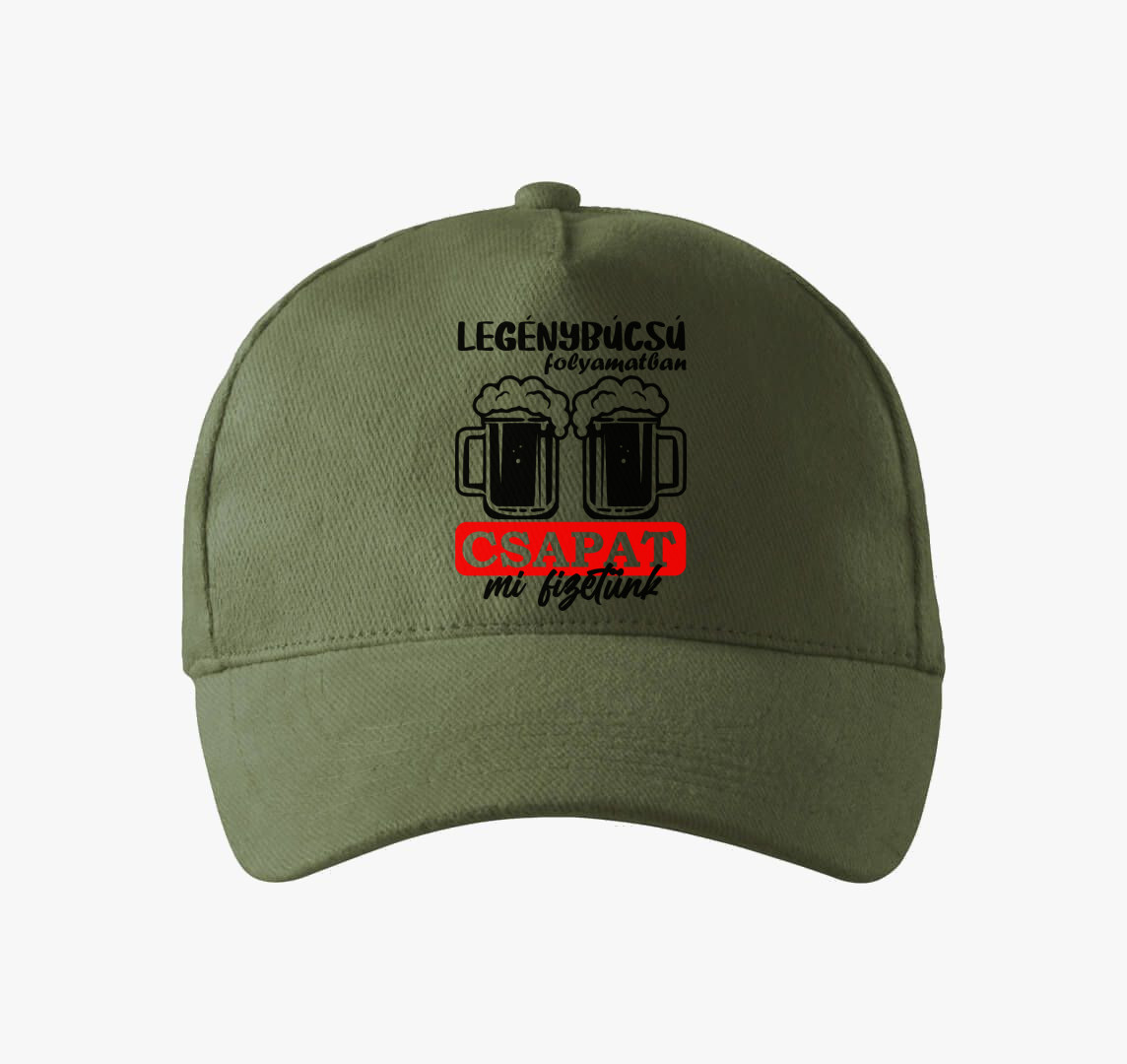Legénybúcsús Csapat 2 baseball sapka — Khaki