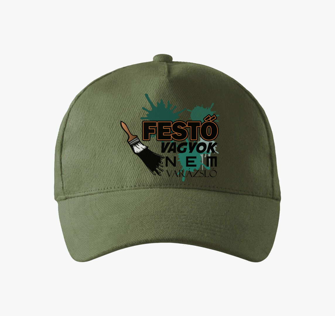 Festő vagyok mintás baseball sapka — Khaki