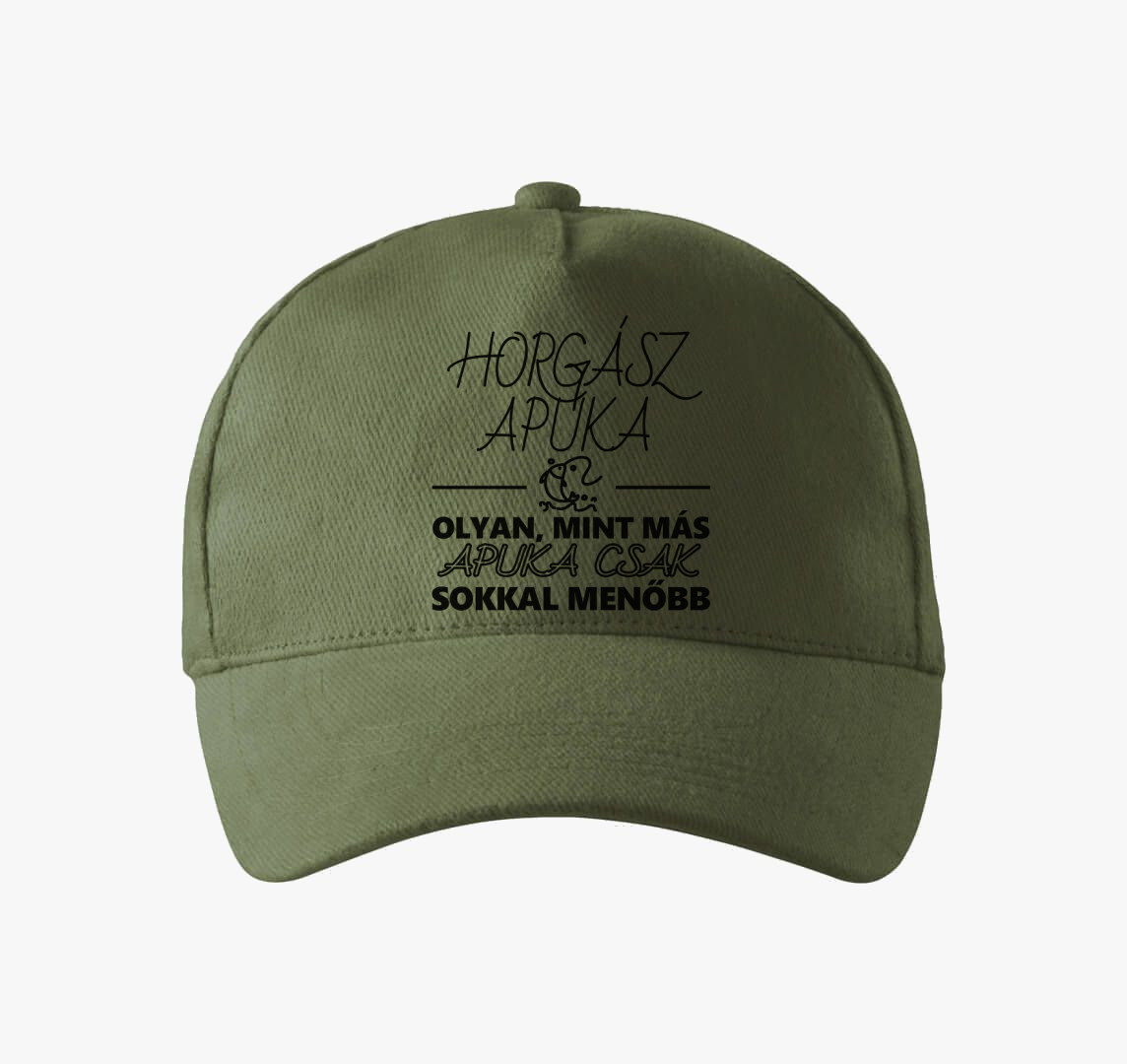 Horgász apuka baseball sapka — Khaki