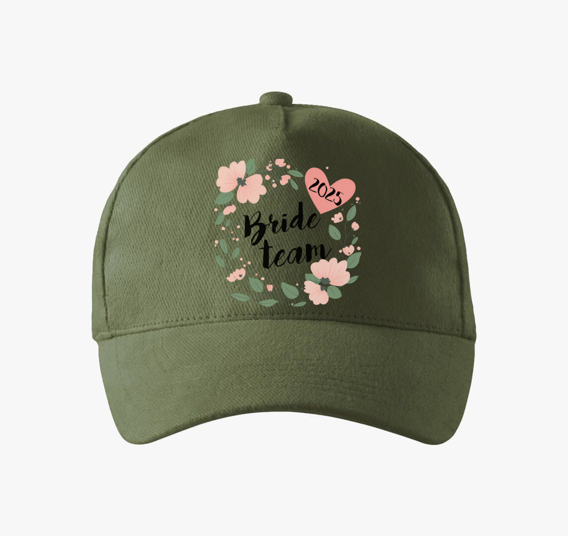 Bride team virágos baseball sapka — Khaki