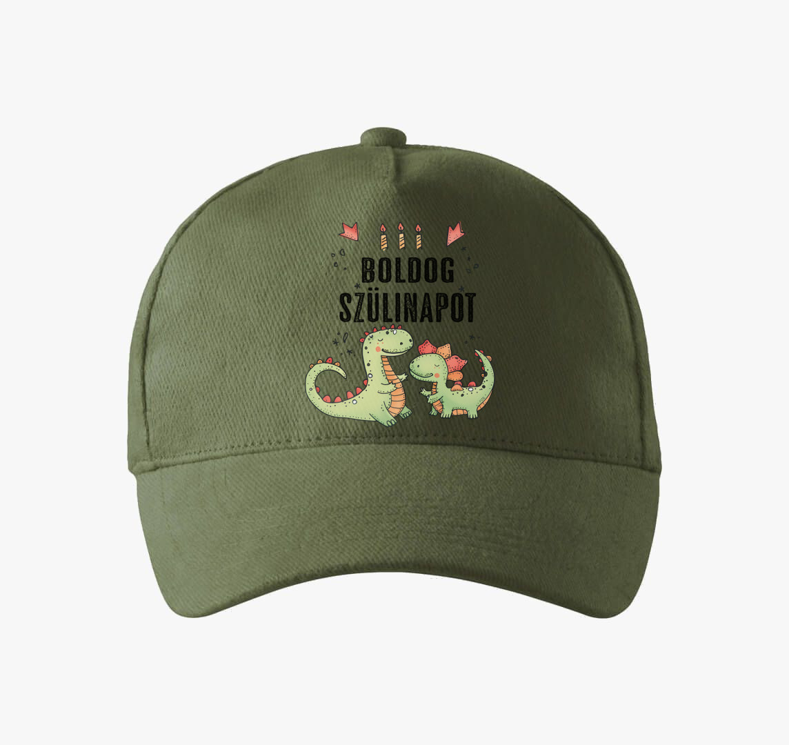 Dinós Szülinap baseball sapka — Khaki