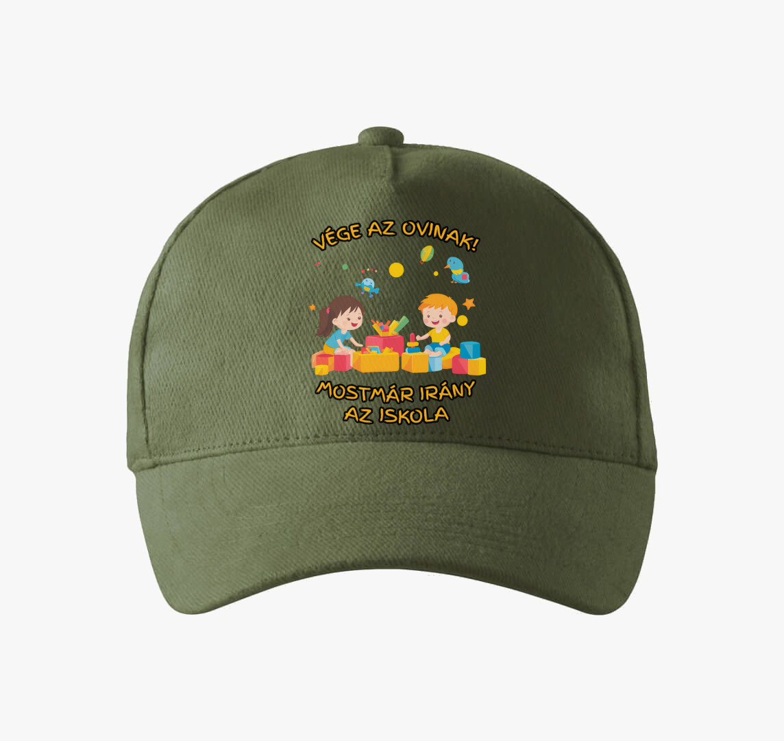 Vége az ovinak baseball sapka — Khaki