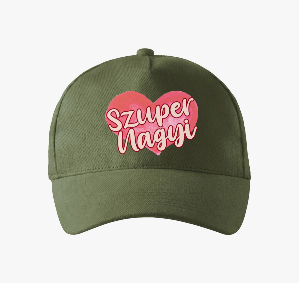 Anyák napi Szuper nagyi baseball sapka — Khaki