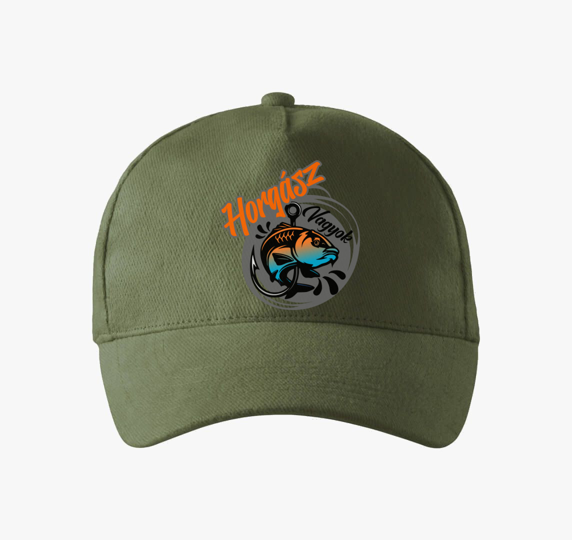 Horgász vagyok feliratos baseball sapka — Khaki