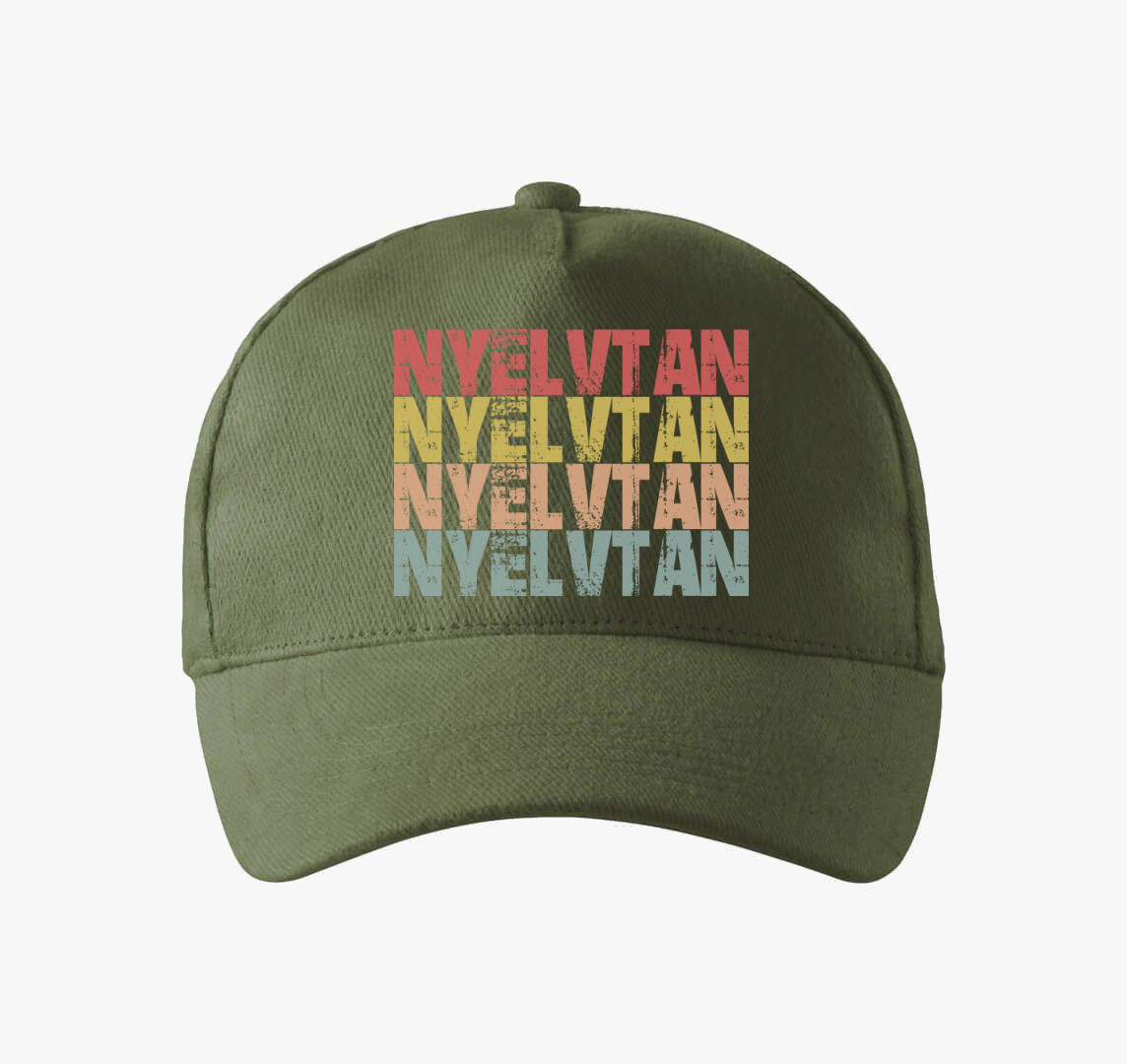 Nyelvtan feliratos baseball sapka — Khaki