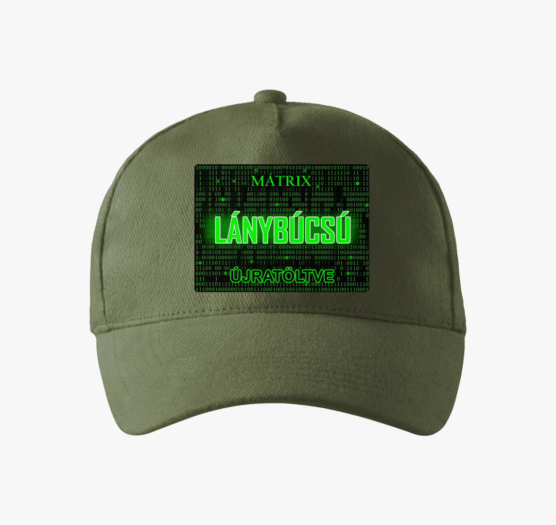 Mátrix leánybúcsús baseball sapka — Khaki