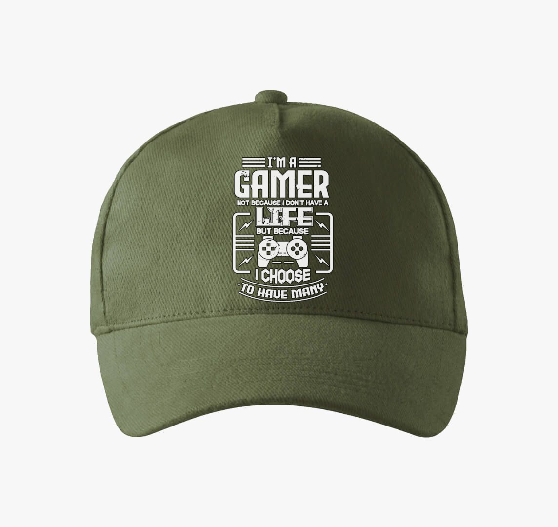 Gamer élet baseball sapka — Khaki