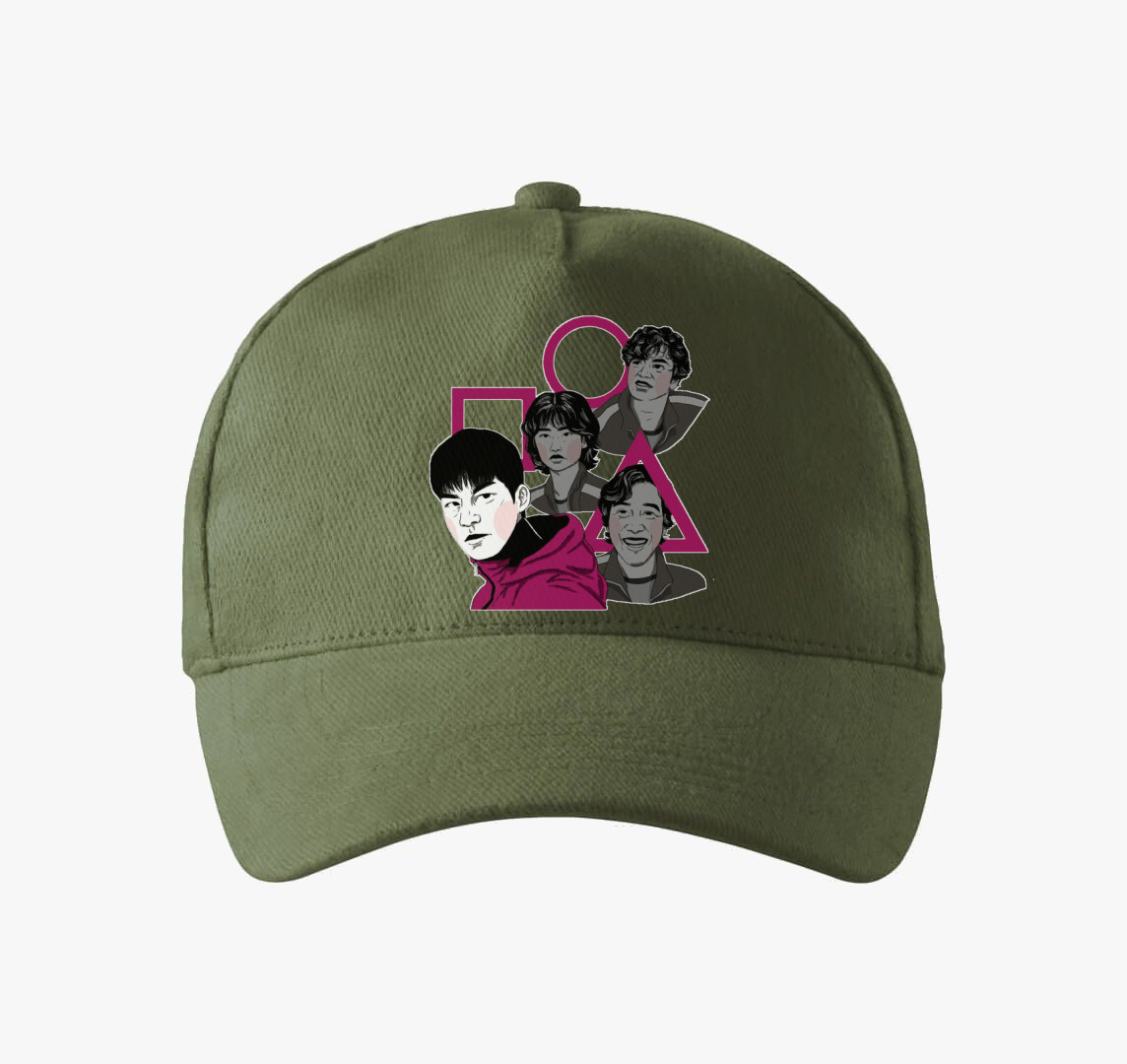Squid Game karakterek baseball sapka — Khaki